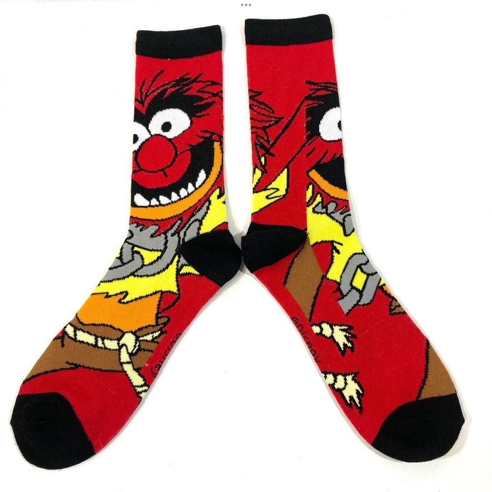 ✨ NEW Muppets Character Themed Red and Black Socks - Picture 2 of 3